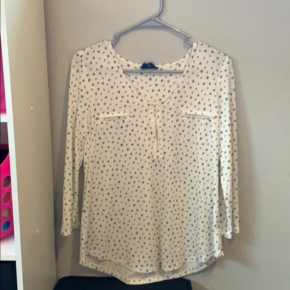 Black, white and gold shirt